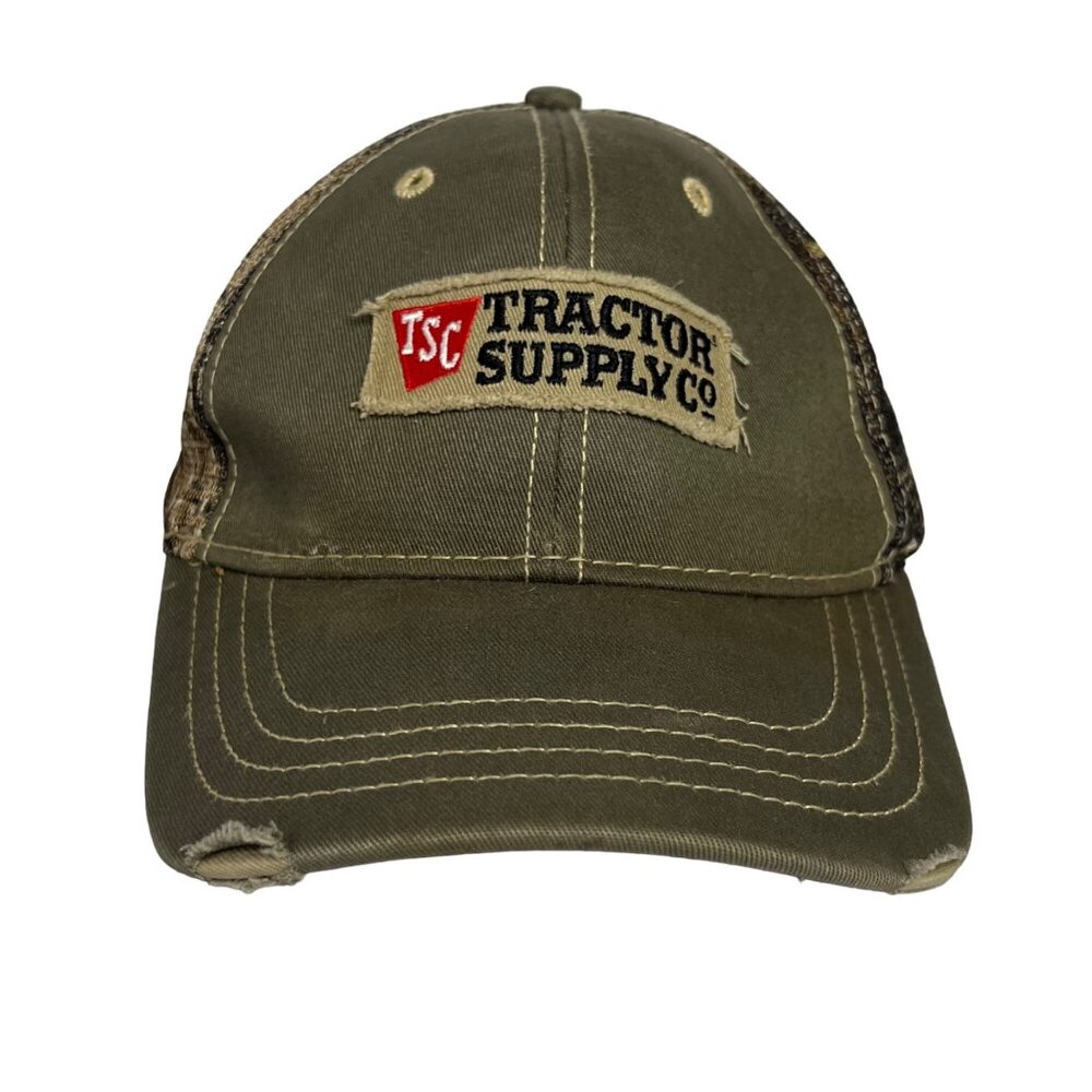Tractor Supply Mens Hat Trucker Green Strap Back Mesh Size OS